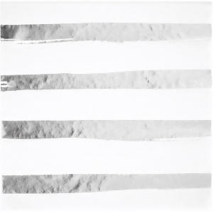 Pack of 192 White and Silver Foil Stamped 3-Ply Luncheon Napkins 6.5 - All