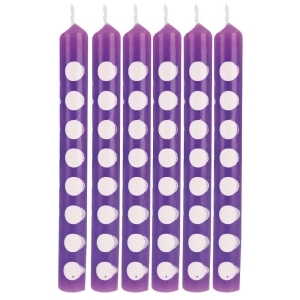 Club Pack of 72 True Purple Polka Dot Birthday Party Candles 2.25 - All