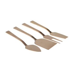 Set of 4 Copper Stainless Steel Modern Style Cheese Knives 5.25 - All