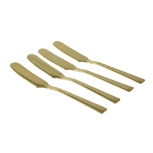 Set of 4 Gold Stainless Steel Traditional Style Spreader Knives 5.5 - All