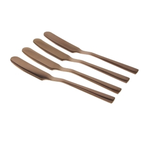 Set of 4 Rose Gold Stainless Steel Traditional Style Spreader Knives 5.5 - All