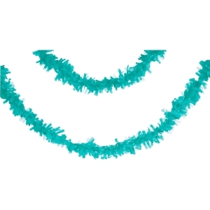 Club Pack of 12 Teal Lagoon Fringed Party Decorative Tissue Garland 12 - All