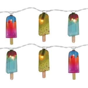 Set of 10 Summer Frozen Confection Novelty Christmas Lights White Wire - All