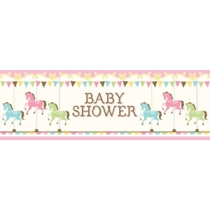Pack of 6 Multicolored Carousel Horse Baby Shower Giant Party Banners 24 - All