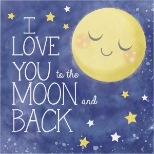 Club Pack of 192 Blue and Yellow Moon and Back Themed Luncheon Disposable Napkins 6.5 - All