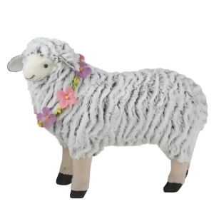 13 White and Black Plush Standing Sheep Spring Easter Figure - All