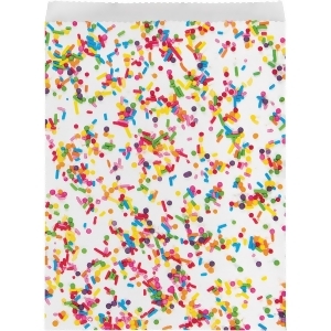 Club Pack of 120 Large Multicolored Sprinkle Fever Decorative Paper Party Treat Bags 8.75 - All