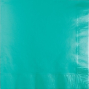 Club Pack of 500 Teal Lagoon 3-Ply Luncheon Napkin 13 - All