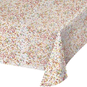 Pack of 6 Multi Colored Sprinkle Fevers Plastic Disposable Rectangle Table Covers 102 - All
