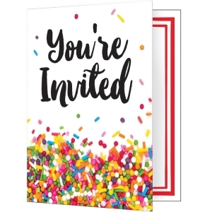 Club Pack of 48 Multicolored You're Invited Paper Party Invitations 4.75 - All