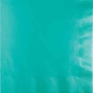 Club Pack of 600 Teal Lagoon 2-Ply Luncheon Napkin 13 - All