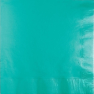 Club Pack of 250 Decorative Teal Lagoon 3-Ply Dinner Napkins 16 - All