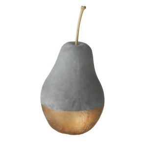 Set of 24 Small Cement Finished Pear with Gold Base and Stem 3.5 - All