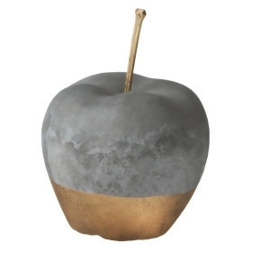 Set of 12 Large Cement Finished Apple with Gold Base and Stem 3.5 - All