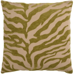 18 Olive Green and Beige Brown Animal Print Decorative Throw Pillow - All
