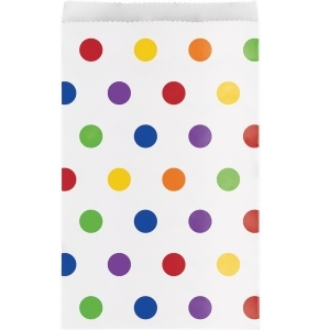 Club Pack of 12 Multicolor Decorative Polka Dots Printed Treat Bag 11 - All