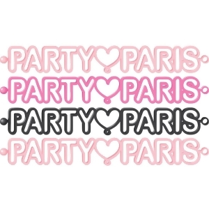 Pack of 48 Blush Pink and Black Party In Paris Favor Bracelets 8 - All