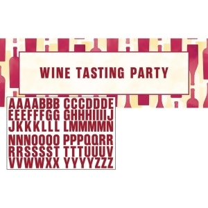 Club Pack of 6 Red Decorative Wine Tasting Party Themed Party Banners 11.5 - All
