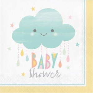 Pack of 192 Multicolored Baby Shower Printed Disposable Party Luncheon Napkins 6.5 - All