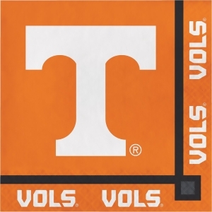 Pack of 240 Orange and White Tennessee Disposable Party Beverage Napkins 5 - All