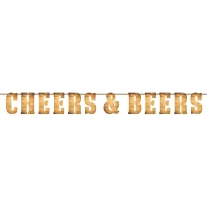 Club Pack of 6 Brown Cheers and Beers Themed Letter Banners 8.75 - All