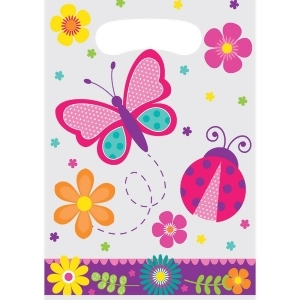 Club Pack of 96 Pink and Blue Butterfly Garden Decorative Loot Bag 12 - All