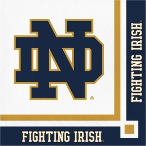 Club Pack of 240 Blue and White Univ of Notre Dame Beverage Napkin 5 - All