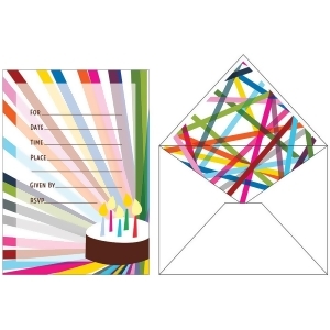 Club Pack of 120 Multicolored Birthday Party Invitations with Matching Envelope 7 - All