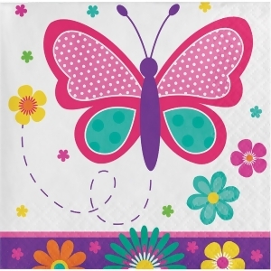 Club Pack of 192 Multicolored Butterfly Printed Disposable Party Beverage Napkins 5 - All