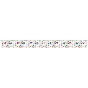 Club Pack of 6 Multi-Color Birthday Rainbow Diy Pennant Banner 7.2 - All