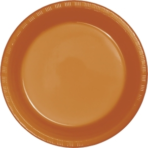 Club Pack of 240 Pumpkin Spice Disposable Plastic Party Banquet Plates 10.25 - All