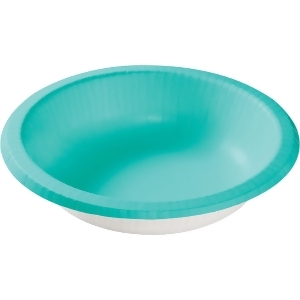 Club Pack of 200 Teal Disposable Paper Party Snack Bowls 20oz - All