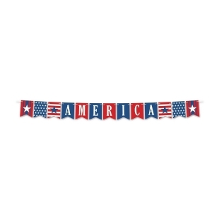 Club pack of 12 Red White and Blue 4th of July America Pennant Streamer 8 - All