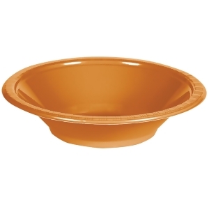 Club Pack of 240 Pumpkin Spice Disposable Plastic Party Snack Bowls 12oz - All
