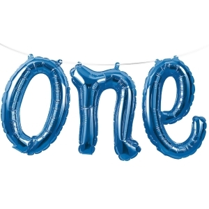 Club Pack of 12 Blue Party Foil Balloon Banners 60 - All
