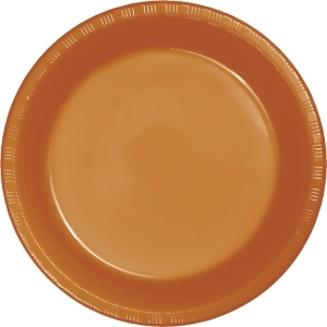 Club Pack of 240 Pumpkin Spice Disposable Plastic Party Luncheon Plates 7 - All