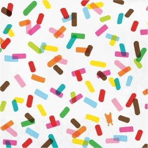 Club Pack of 240 Multi color Sprinkles Birthday 3-Ply Disposable Luncheon Napkin 6.5 - All