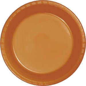 Club Pack of 240 Pumpkin Spice Disposable Plastic Party Dinner Plates 9 - All