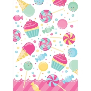 Club Pack of 96 Pink and Blue Candy World Decorative Paper Party Treat Bags 9 - All