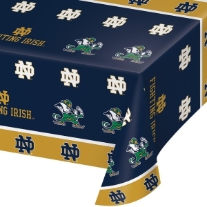 Club Pack of 12 Blue and Yellow Notre Dame Logo Printed Dining Table Cover 108 - All