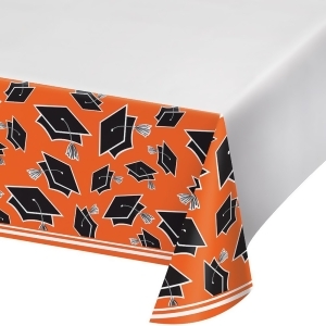 Club Pack of 12 Orange and Black School Spirit Decorative Table Cover 102 - All