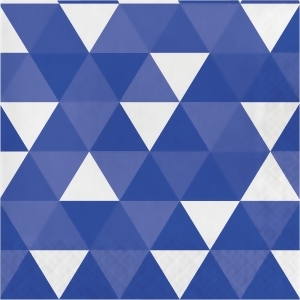 Club Pack of 192 Cobalt Blue Fractal Disposable Luncheon Napkins 6.5 - All