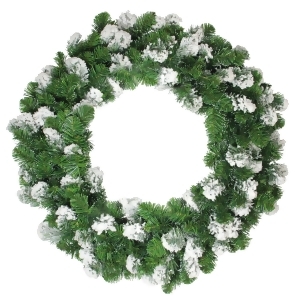 24 Snowy Colorado Pine Flocked Artificial Christmas Wreath Unlit - All