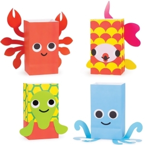 Pack of 96 Juvi French Bull Ocean Paper Treat Bags with Attachments 8.5 - All
