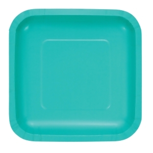 Club Pack of 180 Teal Lagoon Square Luncheon Plates 6.75 - All
