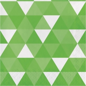 Club Pack of 192 Fresh Lime Green and white Fractal Disposable Luncheon Napkins 6.5 - All