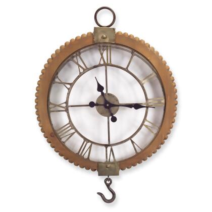 21.75” Large Open Extravagant Vintage Wall Clock with Roman Numerals and Hook 