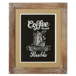 Set of 2 Black and White Coffee Makes Everything Possible with Classic Distressed Frame 15.75 - All