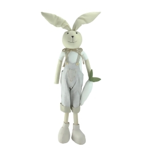 28 Gray and Tan Vintage Standing Easter Bunny Boy Spring Figure - All