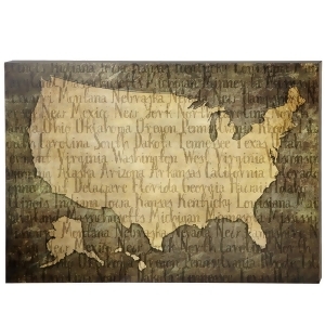 34 Brown Map Painting of United States of America Wall Decor - All
